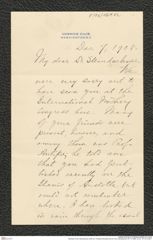 Nachlass Franz Steindachner, Brief von Theodore Nicholas Gill an Franz Steindachner (07.12.1908), Inv.Nr. 161.02, Seite 1